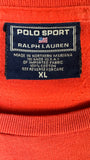 90s Polo Sport By Ralph Lauren Shirt Center Logo Made In USA Orange/Rot XL