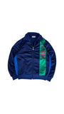 Vintage Adidas Sportjacke Early 90s "The Magic Moment Of Sport" Made In Hong Kong Dunkelblau Grün (180) M-L