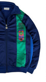 Vintage Adidas Sportjacke Early 90s "The Magic Moment Of Sport" Made In Hong Kong Dunkelblau Grün (180) M-L