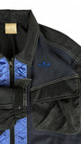Vintage Adidas Jacke 90s By Descente Glänzend/Shiny Schwarz Blau M