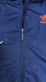Vintage Adidas Sportjacke 90s Firebird Dunkelblau Orange D3 S