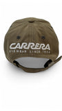 Vintage Carrera Eye Wear Cap 90s "out there the adventure begins" Khaki One Size