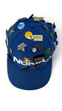 Vintage Nokia Cap Late 90s All Over Pins Blau One Size