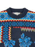 Vintage Christian Dior Sports Strickpullover 80s/90s Wolle Japan Exklusive Blau Bunt M