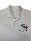 Vintage Adidas Polo-Shirt 90s Tennis Print Weiß D54 L-XL