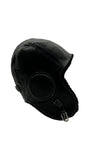 Mc Burn Aviator Hood Fliegermütze Ziegenleder Schwarz 57