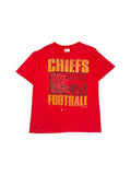 Vintage Official Fan Shirt 90s Trashed NFL Chiefs Football Single Stitch Made In USA Rot L