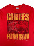 Vintage Official Fan Shirt 90s Trashed NFL Chiefs Football Single Stitch Made In USA Rot L