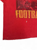 Vintage Official Fan Shirt 90s Trashed NFL Chiefs Football Single Stitch Made In USA Rot L