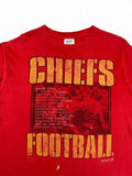 Vintage Official Fan Shirt 90s Trashed NFL Chiefs Football Single Stitch Made In USA Rot L