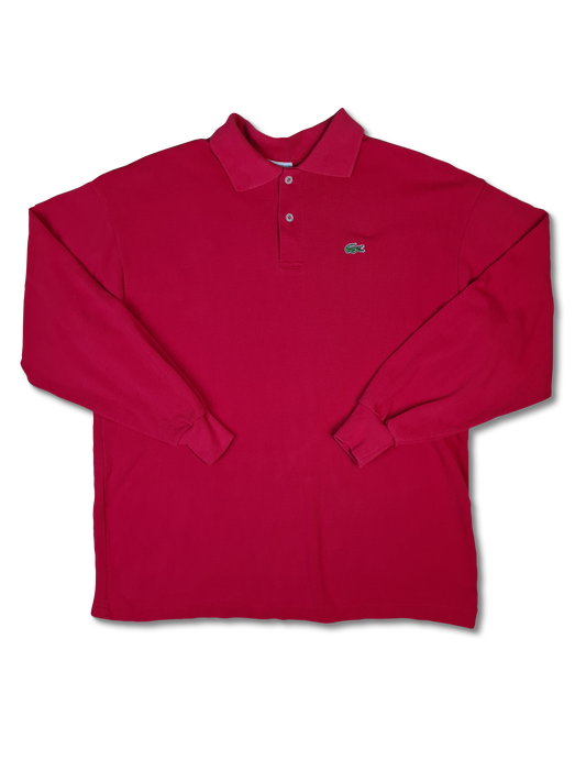 Vintage Lacoste Poloshirt Made In France Basic Rot (6) M-L