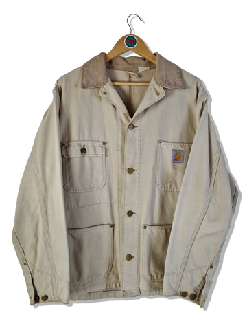 Rare! Vintage Carhartt Jacke Workwear Made In USA Braun Beige L-XL
