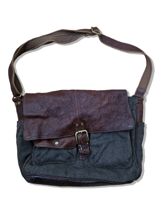 Vintage Fossil Handtasche Umhängetasche Braun