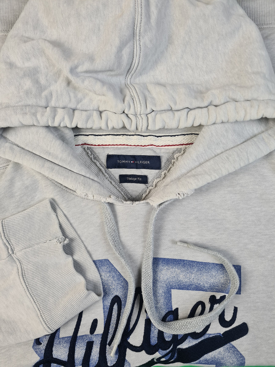 Moderner Tommy Hilfiger Hoodie Vintage Fit Grau L XL