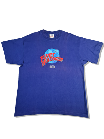 Vintage Planet Hollywood Shirt 1991 Miami Made In USA Blau XL