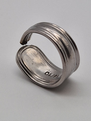 Upcycling Besteckschmuck Ring  Michelangelo Silber Optik