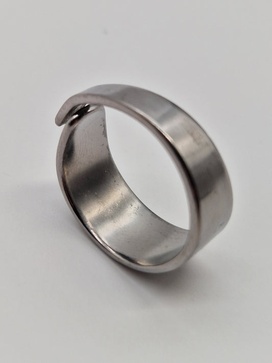 Upcycling Besteckschmuck Ring Basic InSm Silber Optik