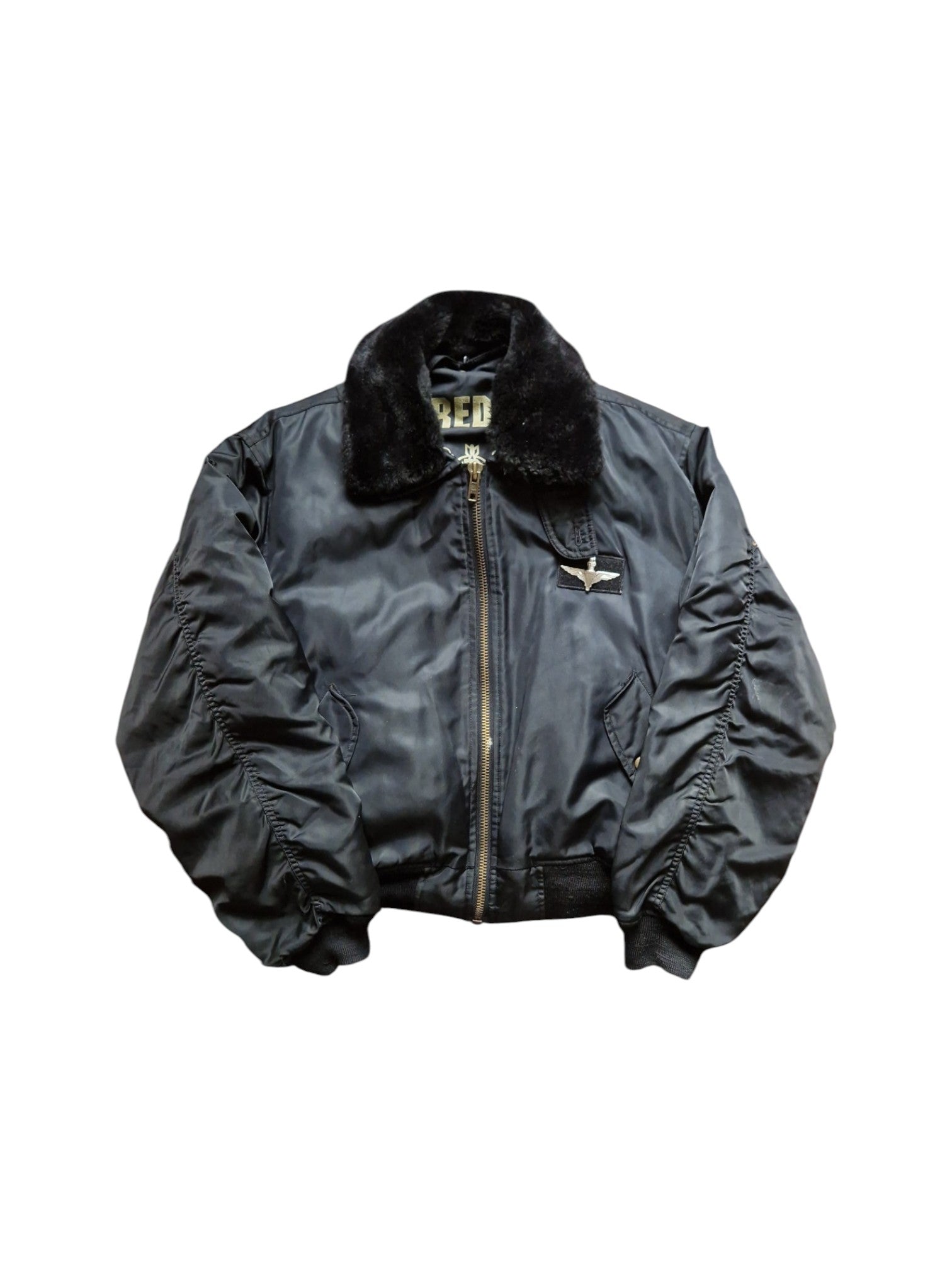 80s Redskins Bomber-/Fliegerjacke Inkl. Weste Schwarz