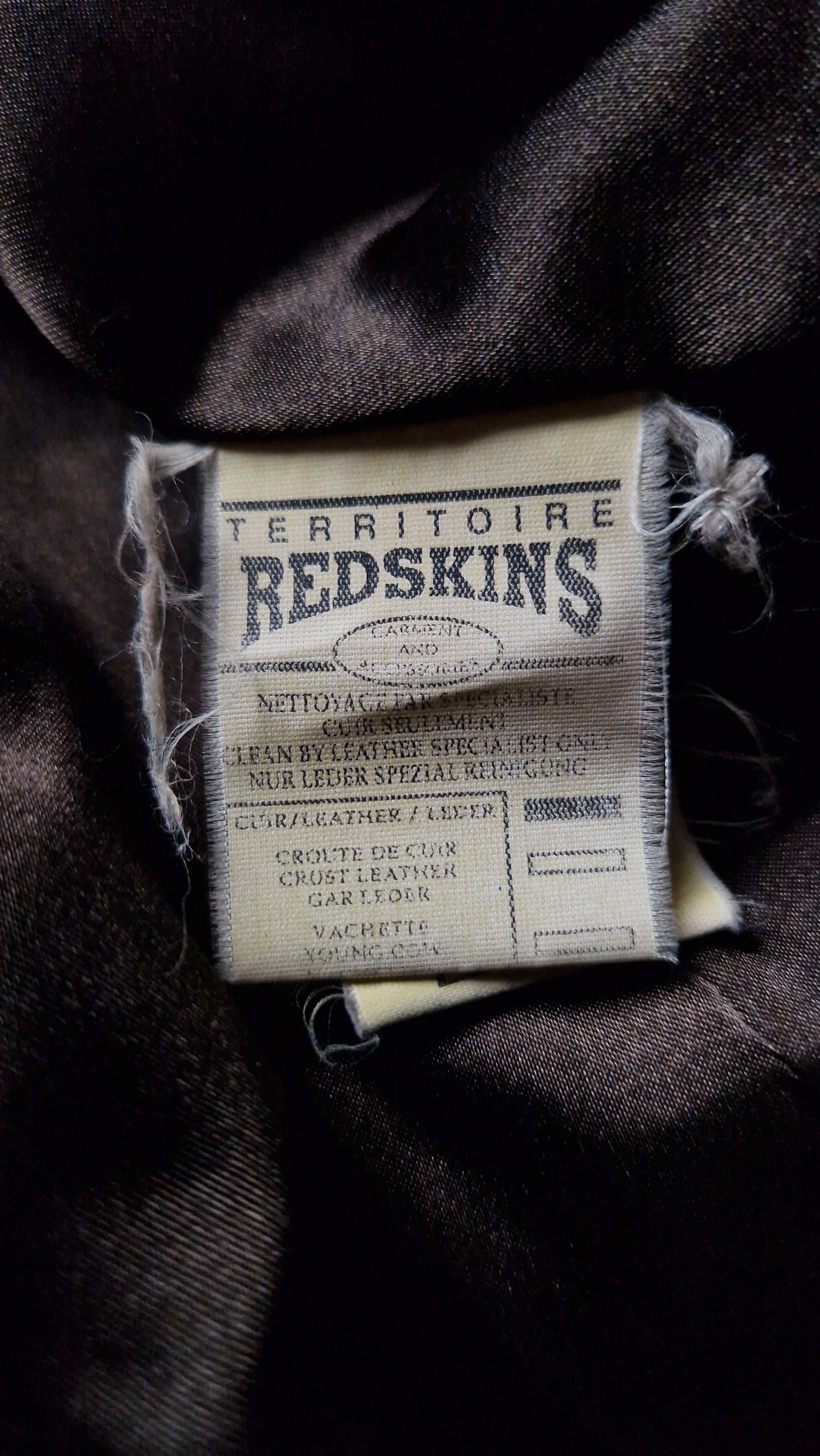 80s Redskins Lederjacke Car Coat Braun