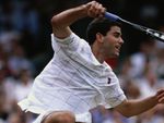 Rare! Vintage Nike Poloshirt Pete Sampras 1995 Wimbledon Challenge Court Tennis Weiß Rot M