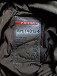 00s Prada Damen Shearlingjacke Mit Nylon Weste Linea Rossa Art. 148154 Braun TG 44 M