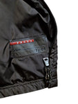 00s Prada Damen Shearlingjacke Mit Nylon Weste Linea Rossa Art. 148154 Braun TG 44 M