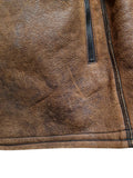 00s Prada Damen Shearlingjacke Mit Nylon Weste Linea Rossa Art. 148154 Braun TG 44 M