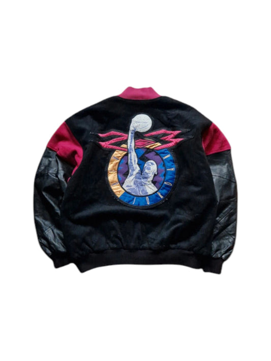 Rare! 90s Nike Jordan Collegejacke Schwarz Rot M