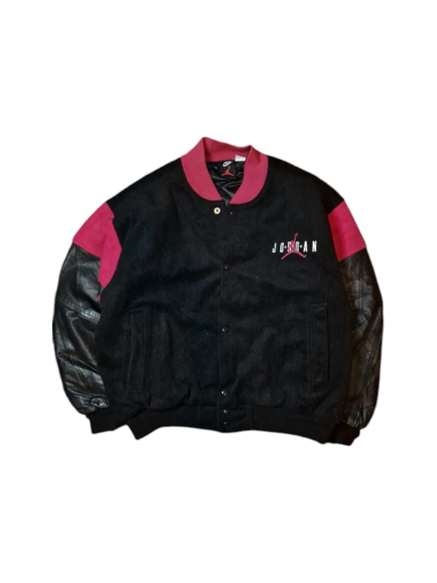 Rare! 90s Nike Jordan Collegejacke Schwarz Rot M