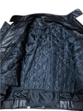 90s Biker Lederjacke Choppers Skull Schwarz XS-S
