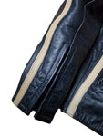 90s Biker Lederjacke Choppers Skull Schwarz XS-S