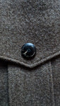 Ralph Lauren Purple Label Daunenweste Kaschmir Leder Applikation Lampo Zip Braun XL