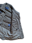 Ralph Lauren Purple Label Daunenweste Kaschmir Leder Applikation Lampo Zip Braun XL
