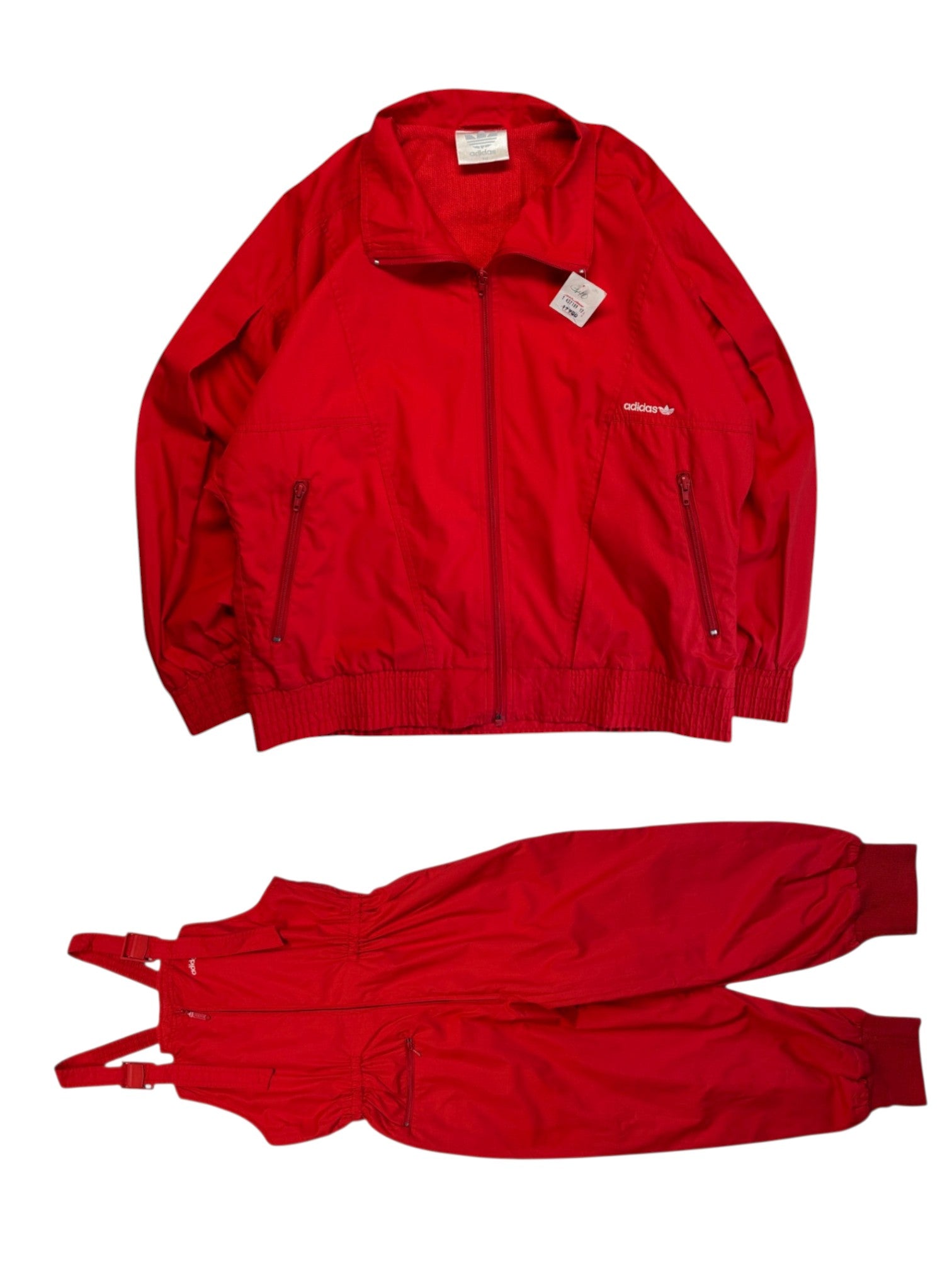 90s Adidas Damen Skianzug Deadstock Rot D40 M