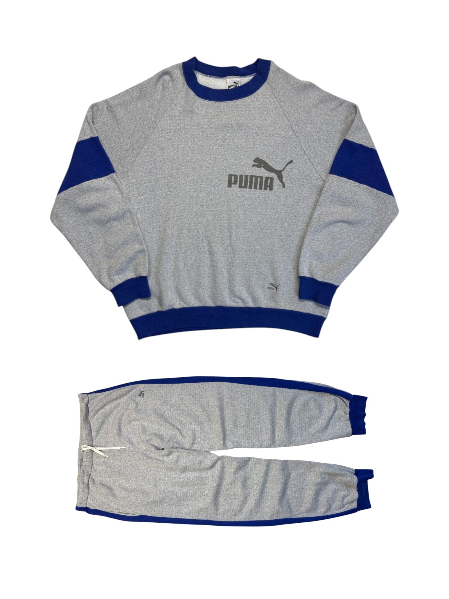 80s Puma Sweatsuit Grau Blau L