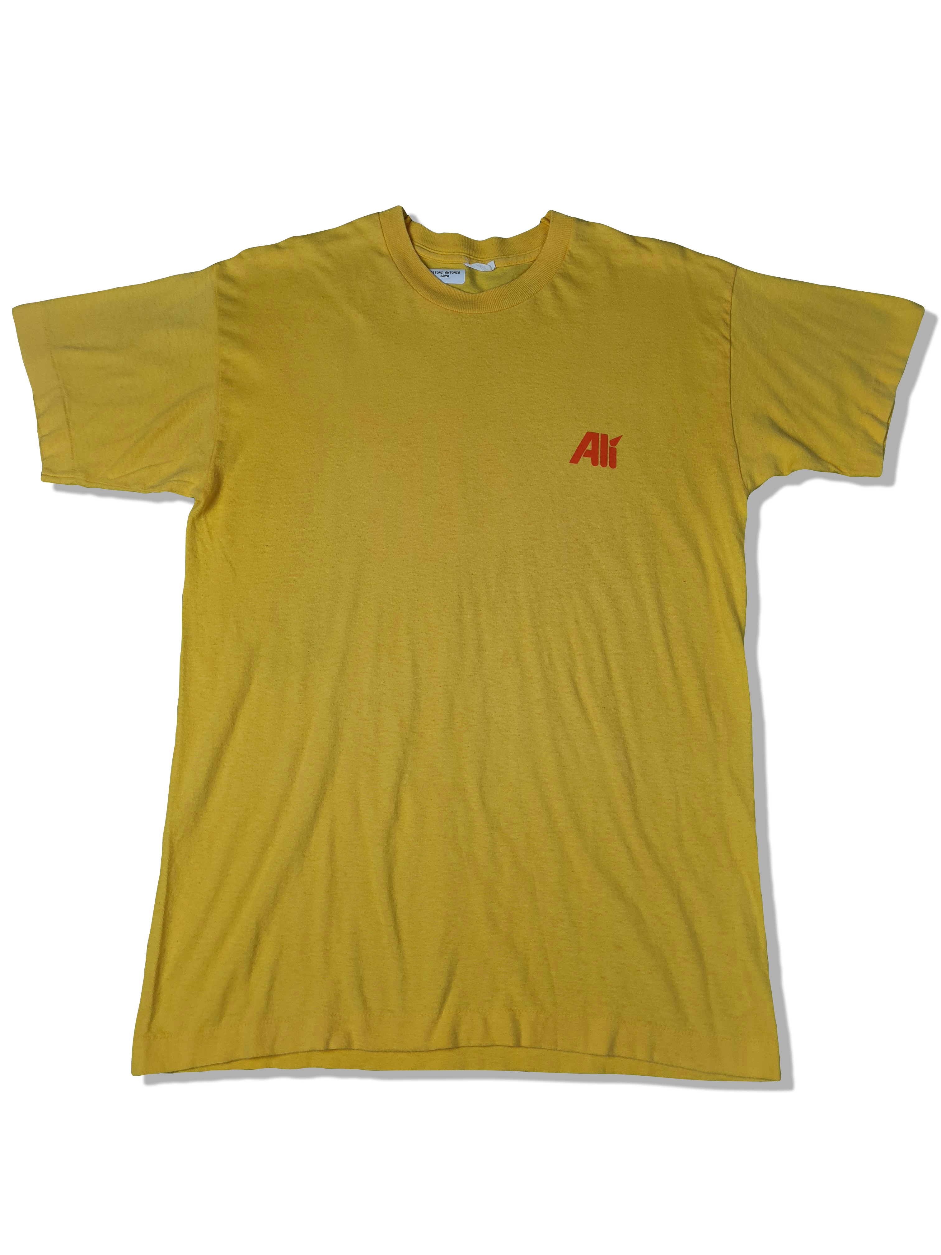 Vintage Ali Shirt 80s Single Stitched Gelb S-M - RareRags