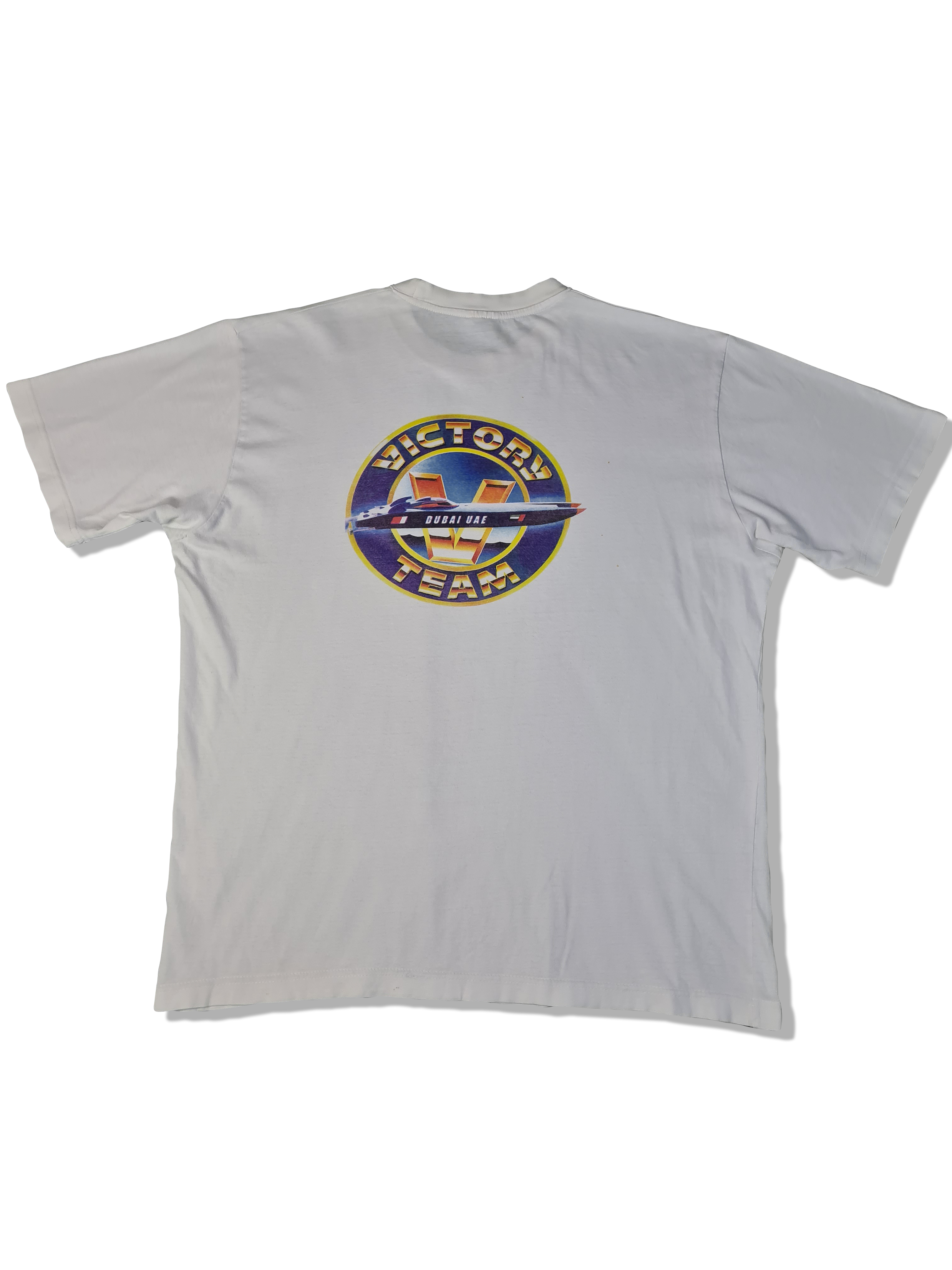 Vintage Victory Team Shirt Dubai UAE Weiß M-L