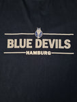 Vintage Jerzees Shirt Blue Devils Hamburg Football Merch Dunkelblau L