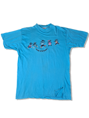 Vintage Cassello Shirt "Dancing In The Summer" Mäuse Blau L - RareRags