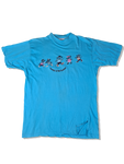 Vintage Cassello Shirt "Dancing In The Summer" Mäuse Blau L