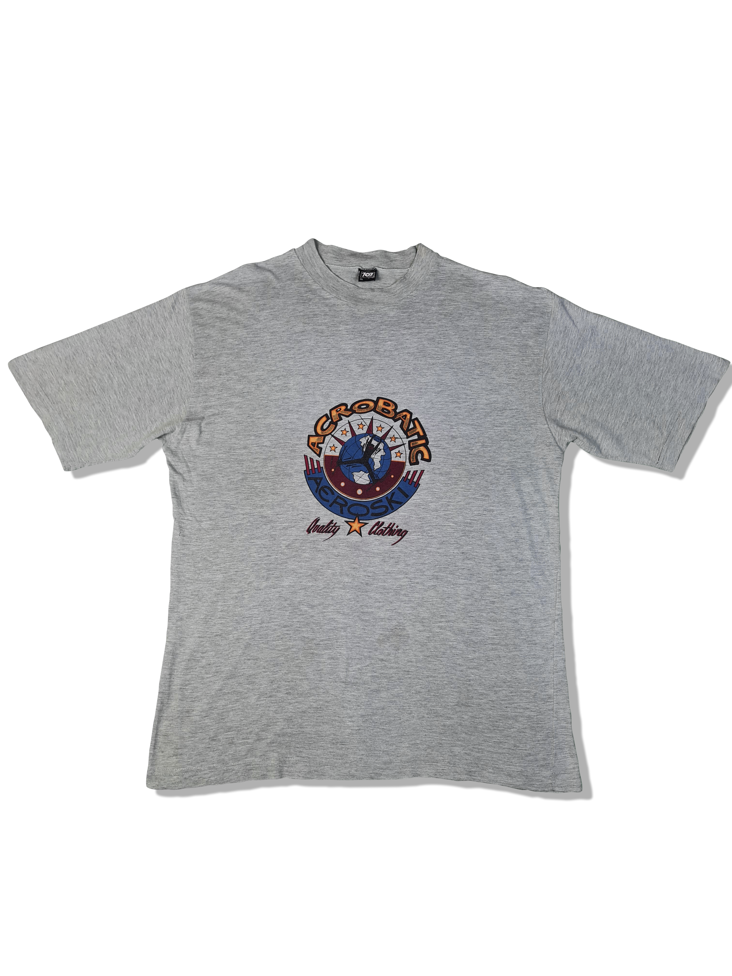 Vintage 707 Shirt Acrobatic Aeroski Grau XL - RareRags