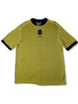 Vintage Clinique Shirt 80s "Chhapai" Ringer Optik Gelb Schwarz M