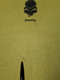 Vintage Clinique Shirt 80s "Chhapai" Ringer Optik Gelb Schwarz M