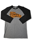 Misfits Longsleeve Astro Zombie Baseball Heathergrau Schwarz M