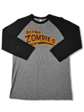 Misfits Longsleeve Astro Zombie Baseball Heathergrau Schwarz M