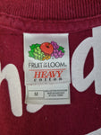 Vintage Fruit Of The Loom Shirt Y2K Punkt Inside Band Frühe 00er Rot M