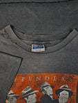 Rare! Vintage Hanes Shirt 80s Offenders Rabit Cat Records Punk Merch Made In USA Single Stitched Schwarz L