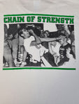 Vintage Gildan Shirt Chain Of Strength Hardcore Metal Merch Weiß XL