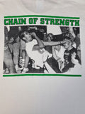 Vintage Gildan Shirt Chain Of Strength Hardcore Metal Merch Weiß XL