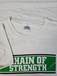 Vintage Gildan Shirt Chain Of Strength Hardcore Metal Merch Weiß XL